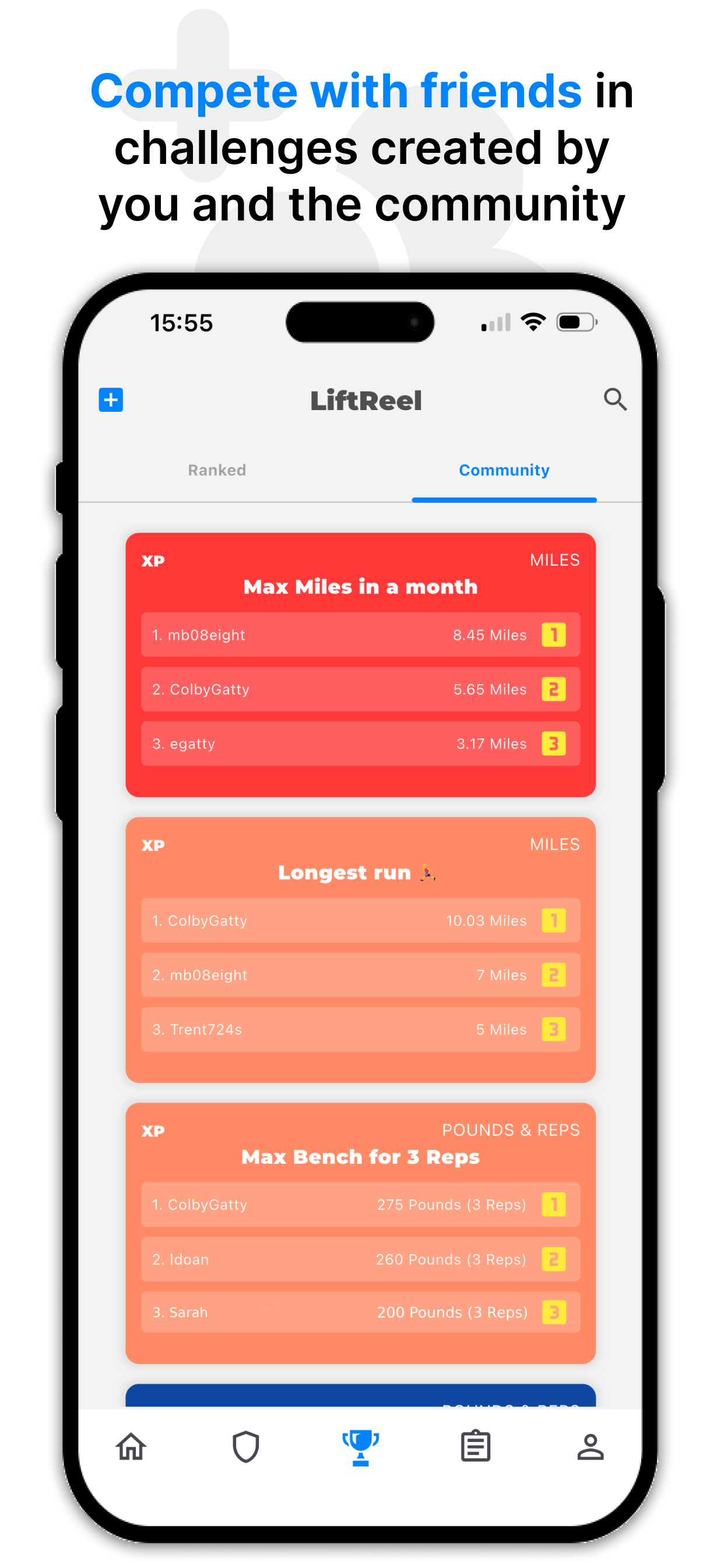 Community competitions screenshot