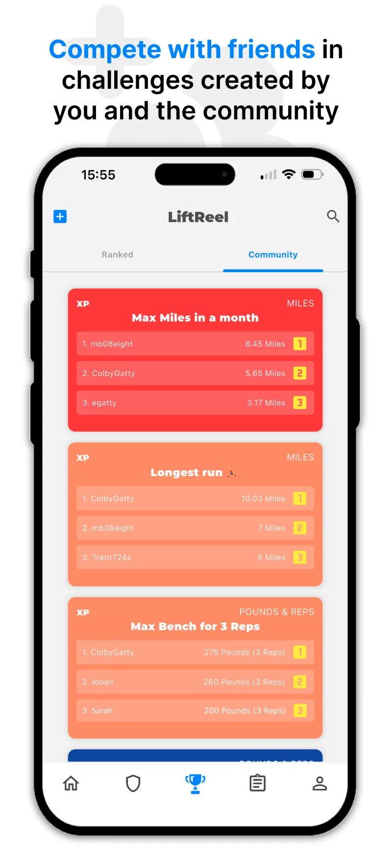Community competitions screenshot