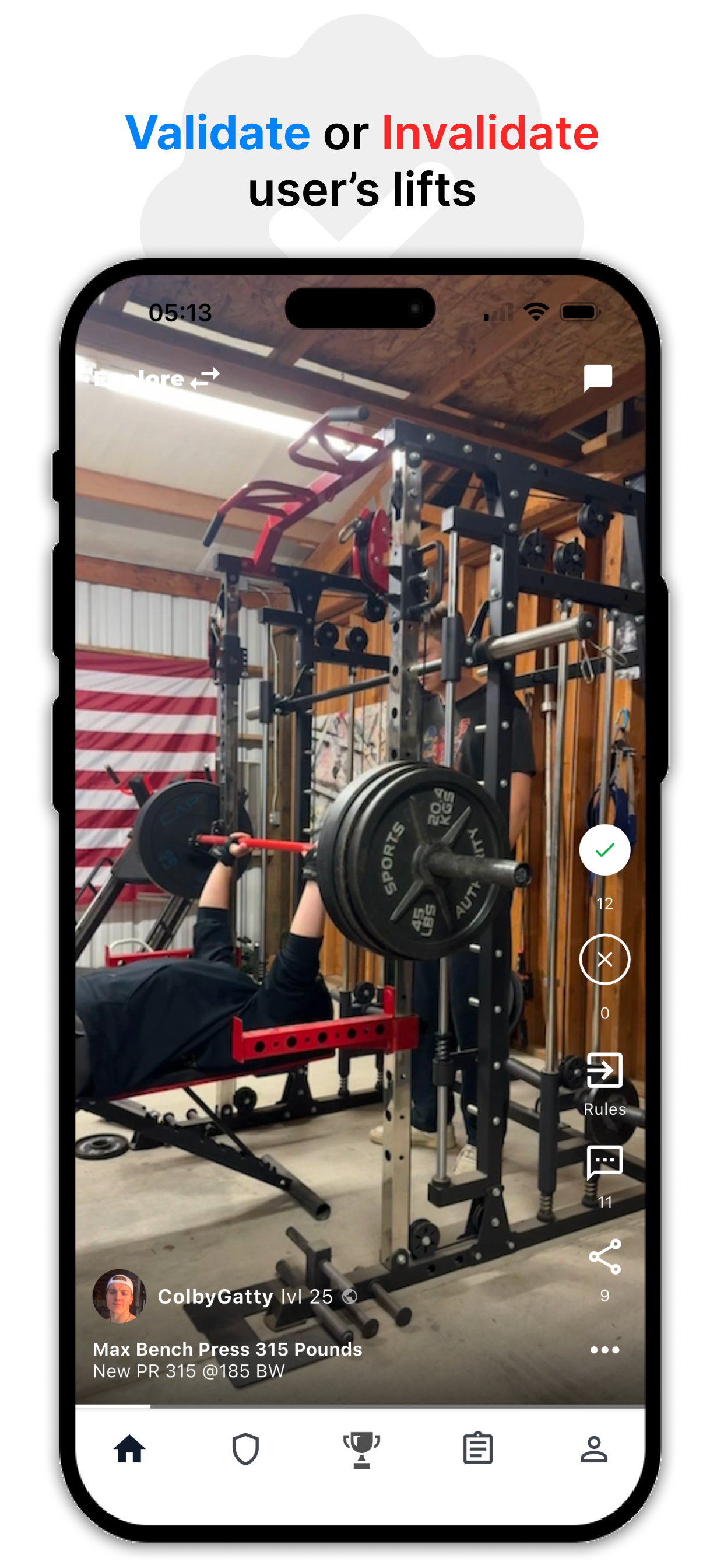 Live activity feed screenshot