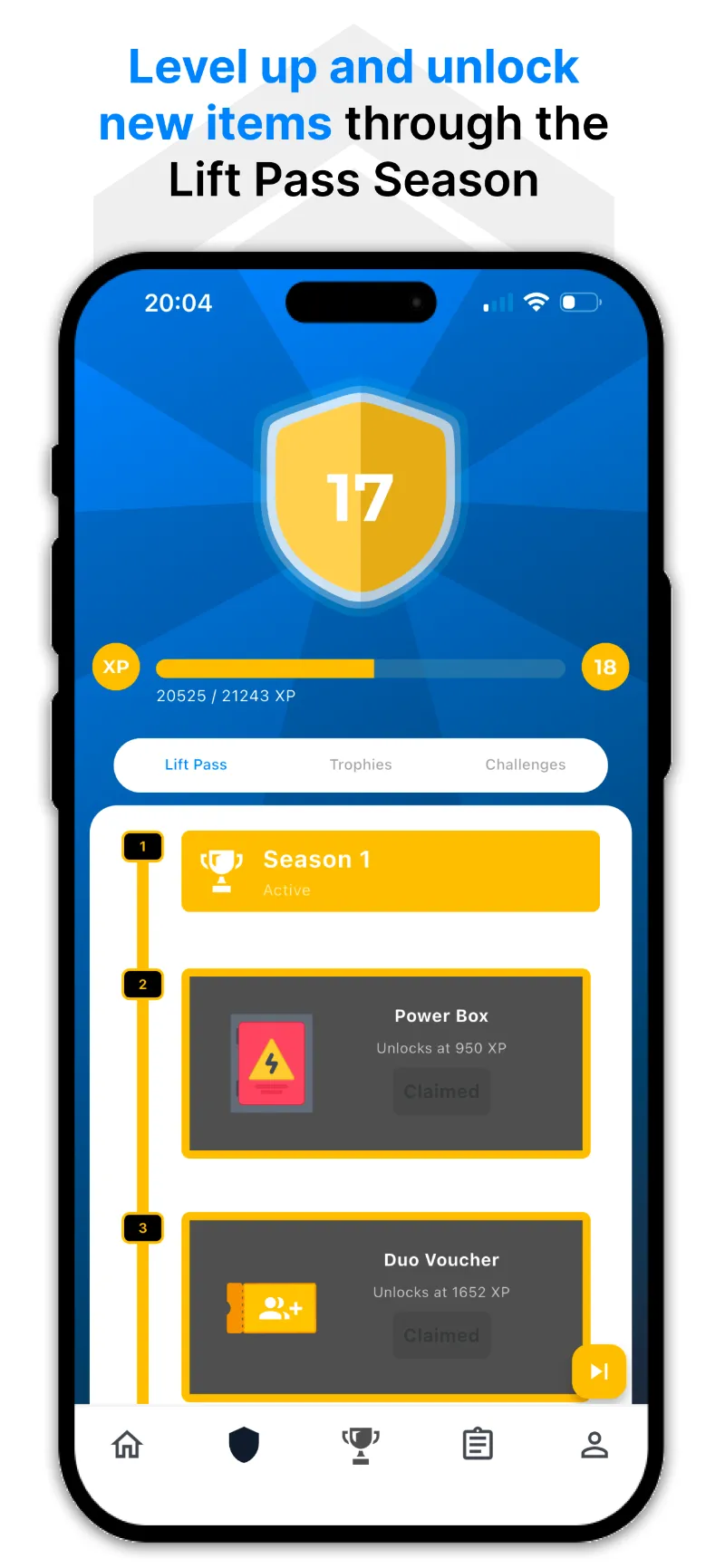 Level progression screenshot