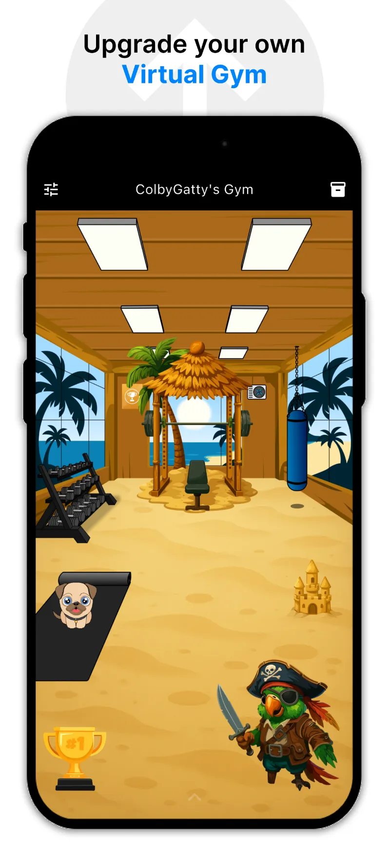 Virtual gym community screenshot